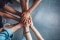 Hands together for teamwork
